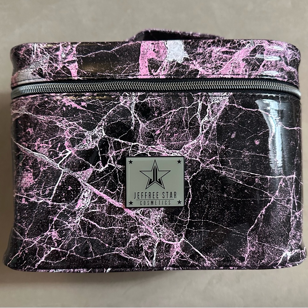 Jeffree Star Pink and Black Marble Makeup Bag